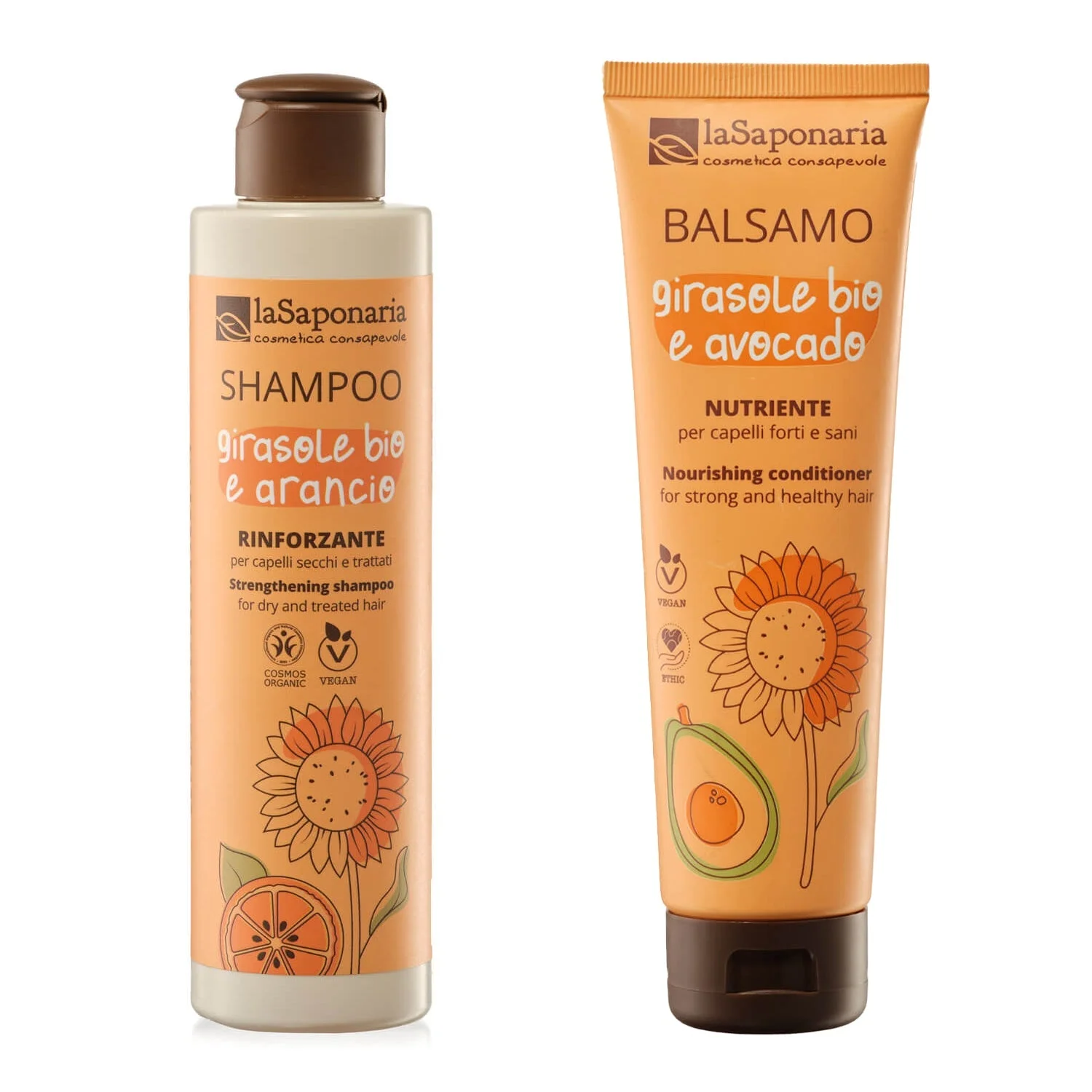 laSaponaria Shampoo mit Sonnenblume und Süßorange BIO 30 ml