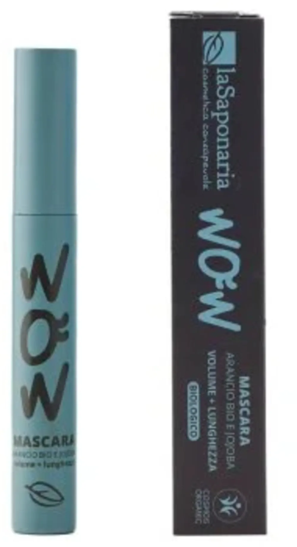 laSaponaria Mascara Volumen & Länge mit Bio-Jojobaöl - schwarz (10 ml) - für mehr Volumen und Länge der Wimpern