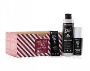 laSaponaria Holiday Vibes Geschenkpaket - für Männer - Hautserum und Dusche 2in1