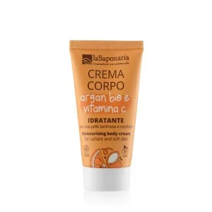 laSaponaria Feuchtigkeitsspendende Körpercreme mit Bio-Arganöl und Vitamin C 30 ml - für strahlende und geschmeidige Haut