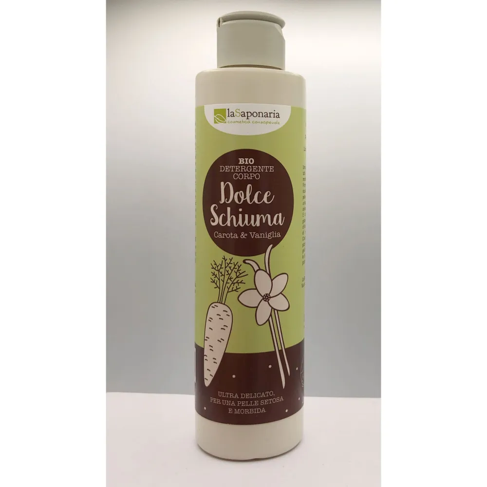 laSaponaria Sanft reinigendes Duschgel mit Karotte und Vanille BIO (200 ml)
