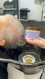 laSaponaria No yellow Maske für graues Haar mit Amla und Heidelbeere (200 ml) - neutralisiert gelbe Untertöne