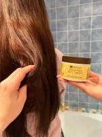 laSaponaria Anti-Frizz-Haarmaske mit Aloe Vera und Hyaluronsäure (200 ml) - Hilfe für trockenes Haar