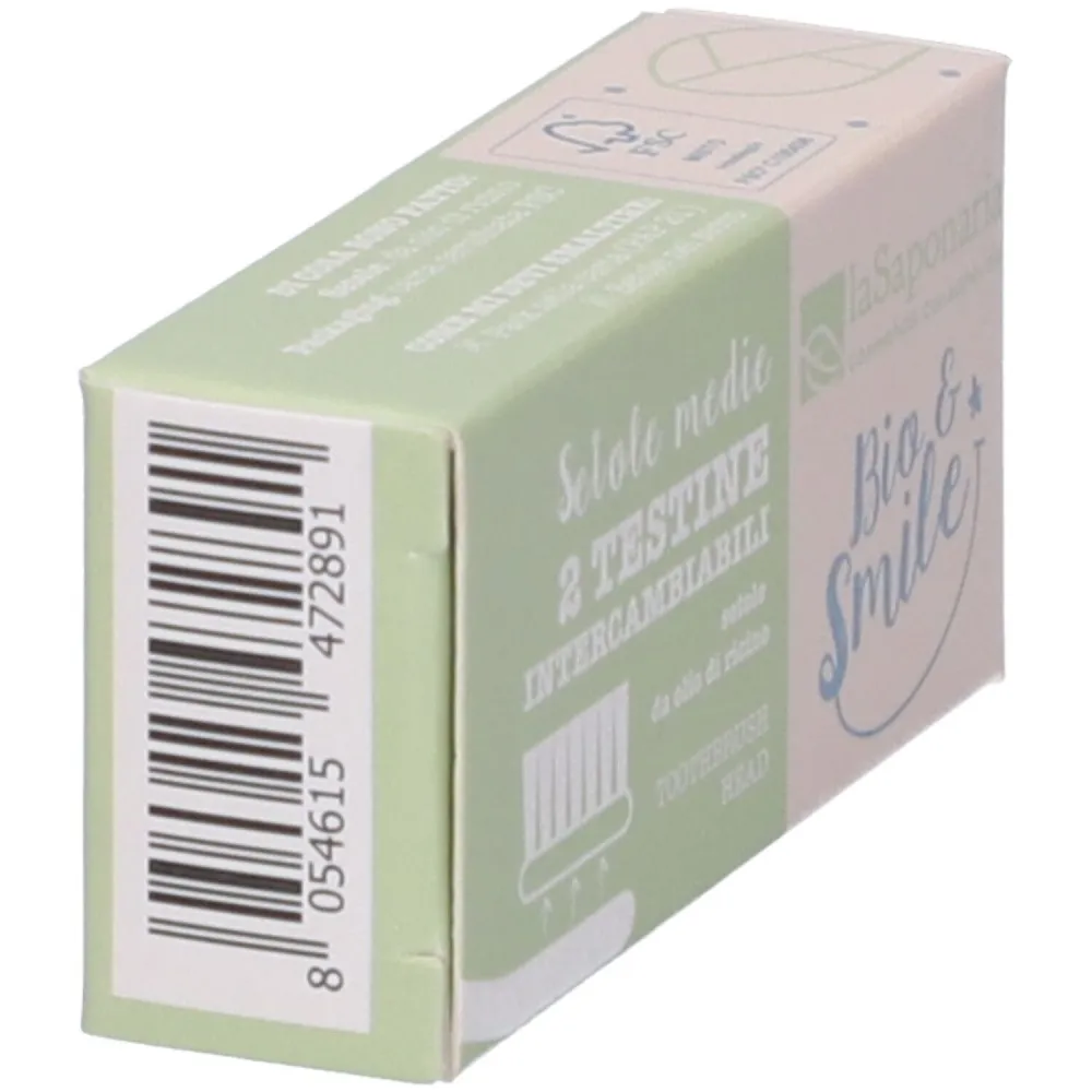 laSaponaria Ersatzzahnbürstenköpfe (mittel) (2 Stück)