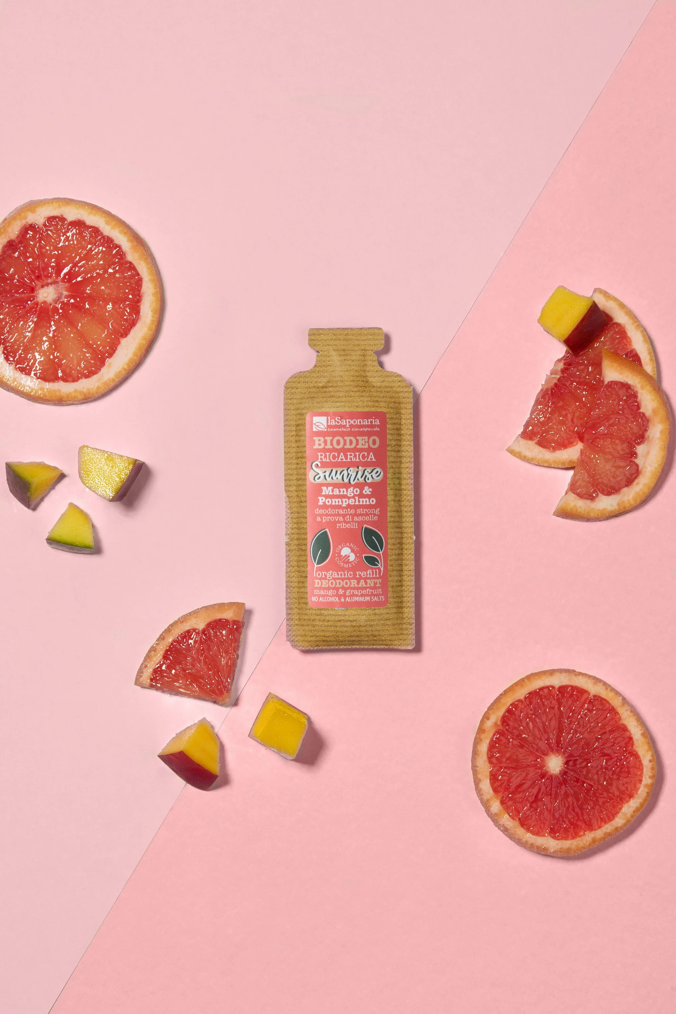 laSaponaria Nachfüllung für das Roll-on-Deodorant Sunrise - Mango & Grapefruit BIO (40 ml) - tropischer Duft