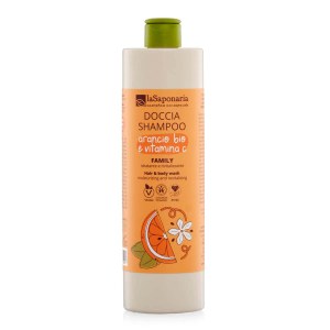 Duschgel und Shampoo 2in1 mit Bio-Orange und Vitamin C für die ganze Familie 500 ml - mit süßem und belebendem Duft
