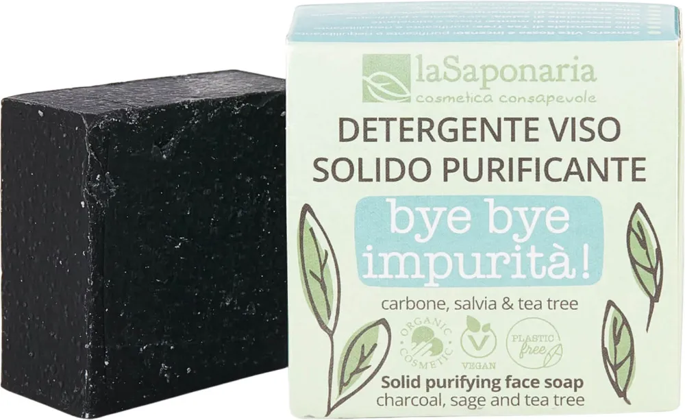 laSaponaria Feste Reinigungsseife für fettige Haut und Mischhaut BIO (70 g)