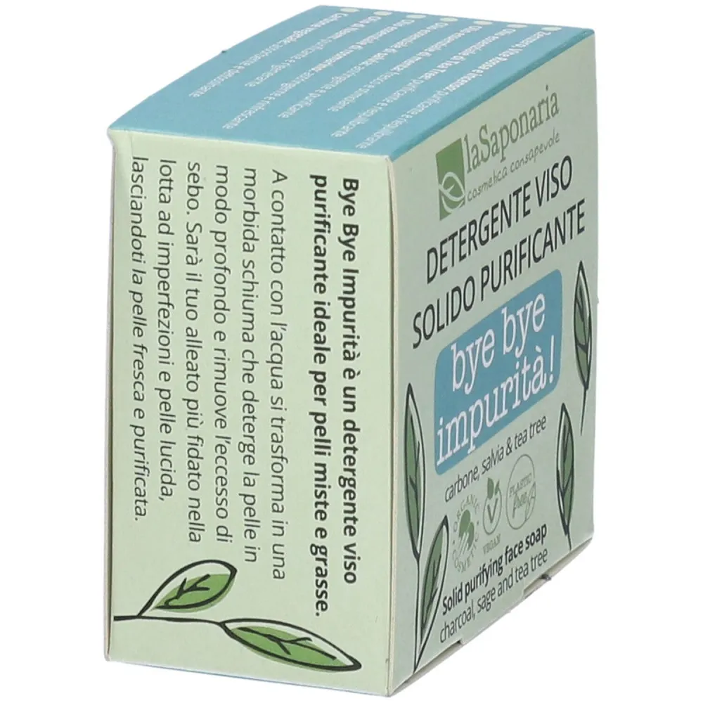 laSaponaria Feste Reinigungsseife für fettige Haut und Mischhaut BIO (70 g)