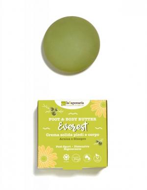 laSaponaria Everest Solid Foot and Body Butter (80 ml) - für ein Gefühl der Erleichterung und leichte Füße