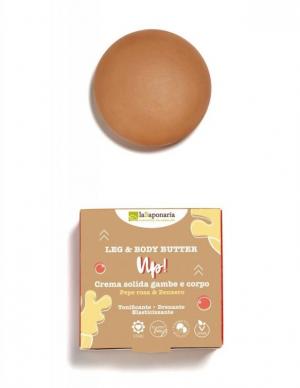 laSaponaria Solide Butter für Beine und Körper Up! BIO (80 ml) - beeinflusst die Mikrozirkulation des Gewebes