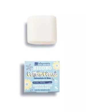 laSaponaria Festes Deodorant Cotton Cloud BIO (40 g) - ohne Parfüm und Backpulver