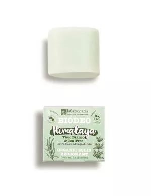 laSaponaria Himalaya BIO festes Deodorant (40 g) - mit frischem Duft von Teebaum und Eukalyptus