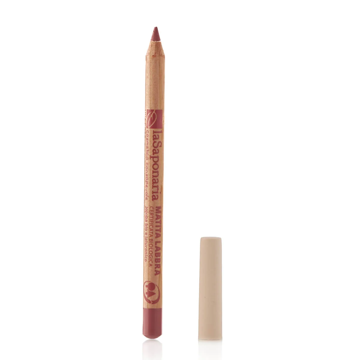 laSaponaria BIO Lippenkonturenstift mit Jojoba (1,1 g) Rosy Nude – 3 Farbtöne