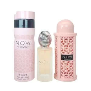 Lattafa Rave Now Women Geschenkset – Haarparfum 50 ml + Parfümiertes Spray 200 ml Eau de Parfum