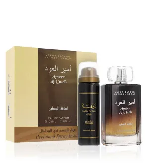 Lattafa Ameer Al Oudh Geschenkset Unisex Parfümiertes Wasser 100 ml + Deodorant 50 ml