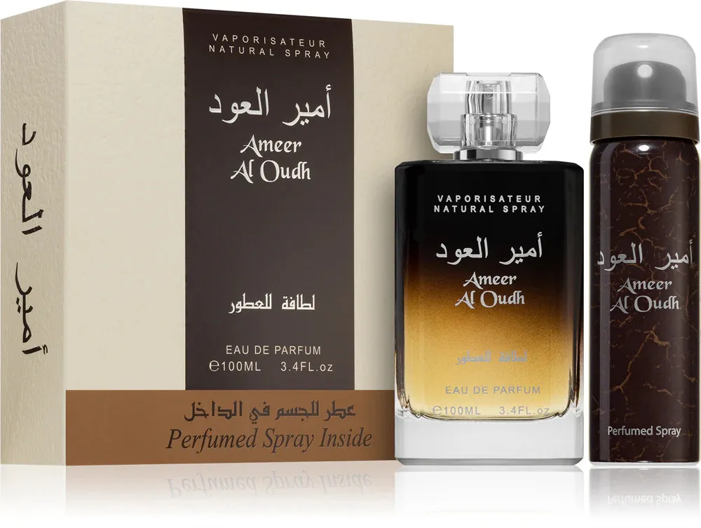 Ameer Al Oudh Geschenkset Unisex Parfümiertes Wasser 100 ml + Deodorant 50 ml