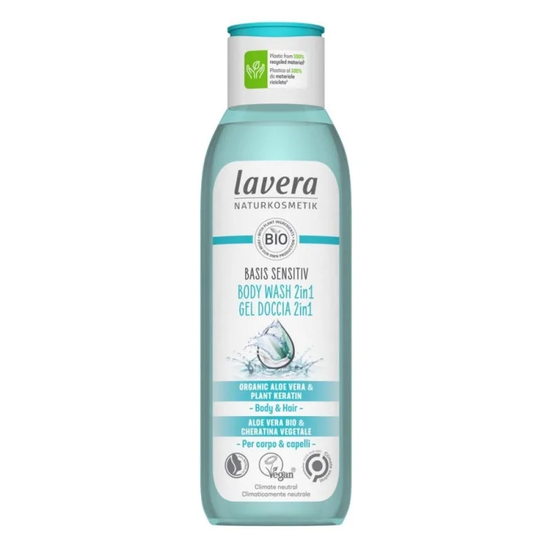 Lavera Basis Sensitive Duschgel für Körper und Haare 2in1 250 ml – auch für empfindliche Haut