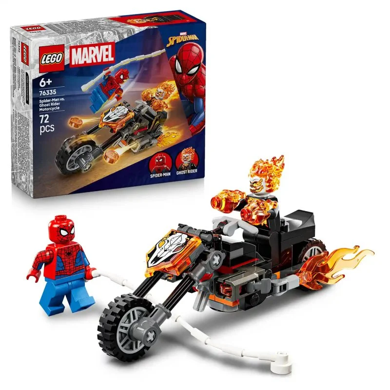 ǀ Marvel 76335 Spider-Man gegen Ghost Rider auf dem Motorrad