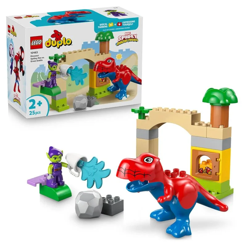 DUPLO® 10463 Dinosaurier Spidey-Rex vs. Grüner Kobold