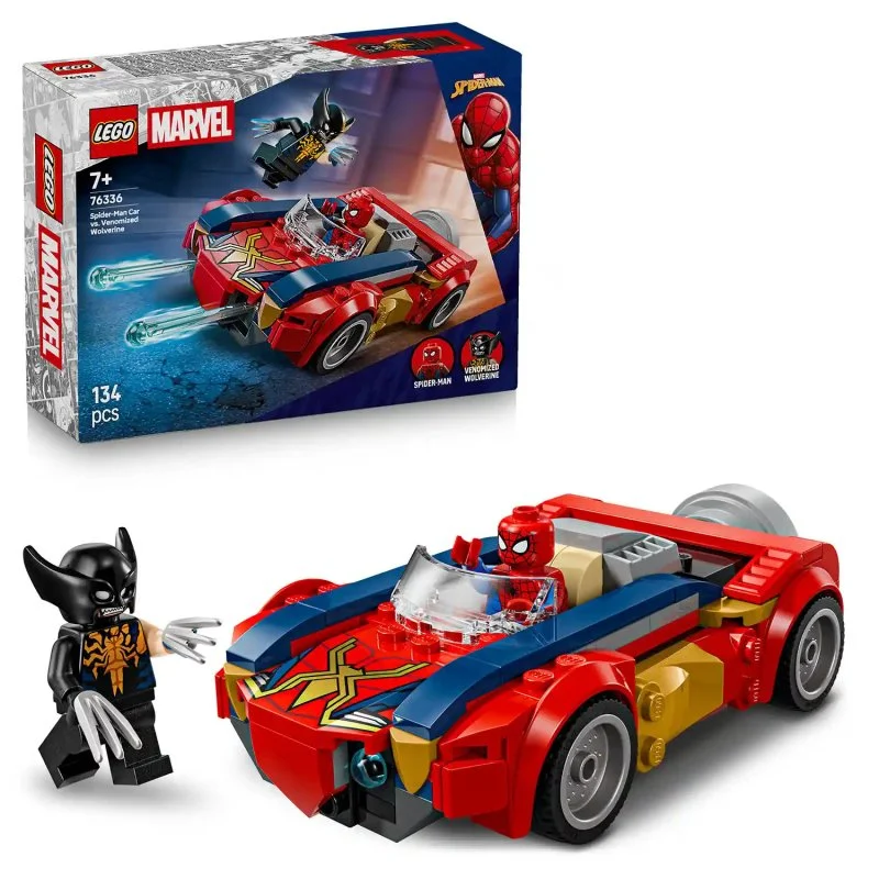 ǀ Marvel 76336 Spider-Man und Auto vs. venomisierter Wolverine