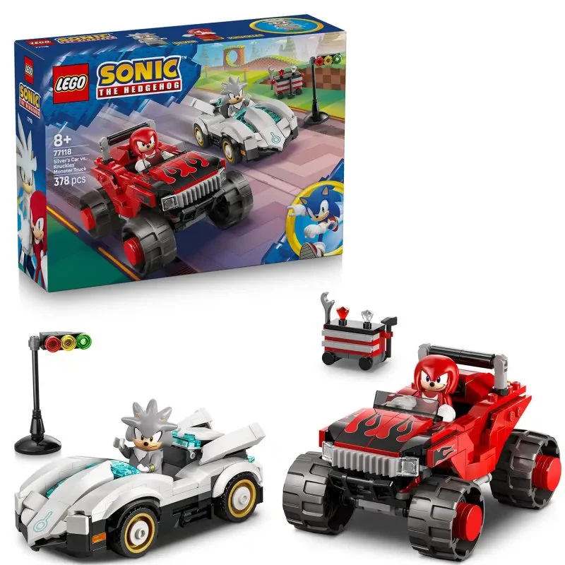 Sonic the Hedgehog™ 77118 Silver und sein Auto vs. Knuckles und sein Monstertruck