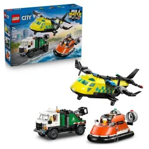 LEGO® City 60505 Remix: Flugzeug, Servicefahrzeug und Luftkissenboot