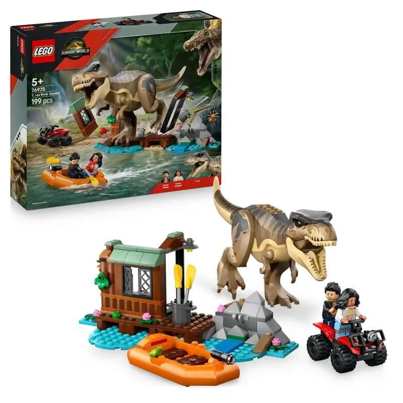 Jurassic World 76975 T-Rex und Flucht auf dem Fluss