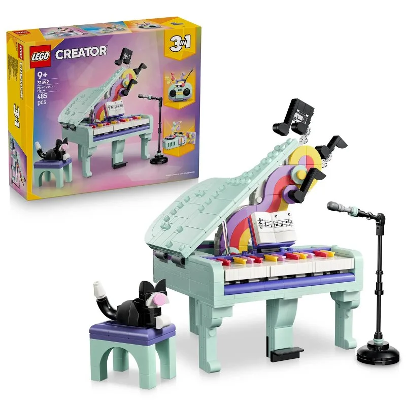 Creator 31392 Musikalische Dekoration: Klavier mit Katze