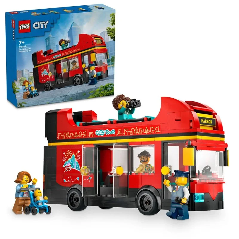 City 60407 Roter Doppeldecker-Stadtrundfahrtbus