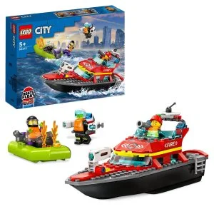 LEGO® City 60373 Feuerwehr-Rettungsboot und Boot