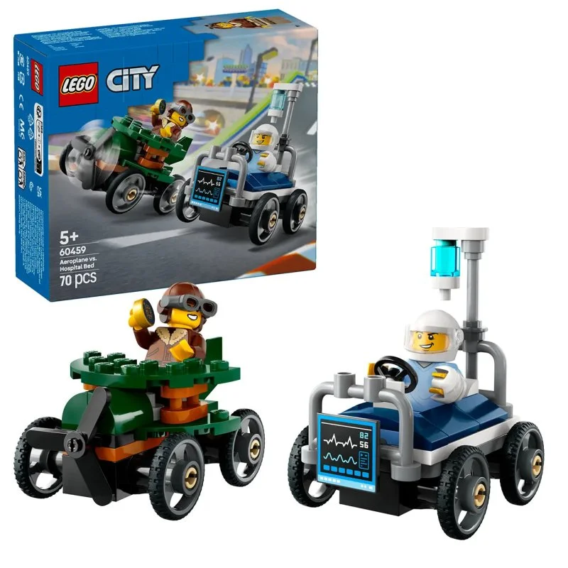 City 60459 Rennpaket: Flugzeug vs. Krankenhausbett