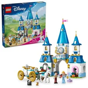 LEGO® Disney Princess 43275 Cinderellas Schloss und Kutsche mit Pferden