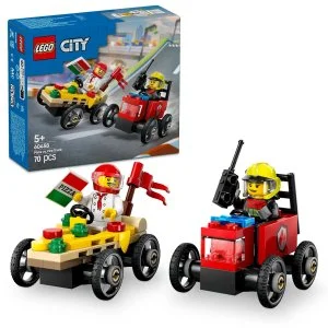 LEGO® City 60458 Rennpaket: Pizzalieferung vs. Feuerwehrfahrzeug