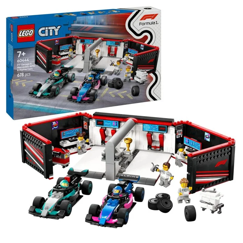 City 60444 F1®-Garage und Fahrzeuge von Mercedes-AMG und Alpine