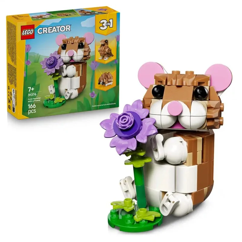Creator 3-in-1 31376 Niedlicher Hamster mit Blume