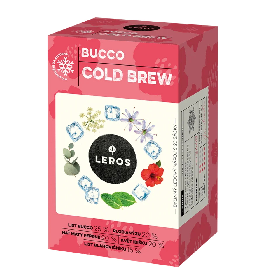 LEROS Kräutermischung Bucco Cold Brew – Aufgussbeutel (20 x 1,5 g) – zur Zubereitung von Eistee