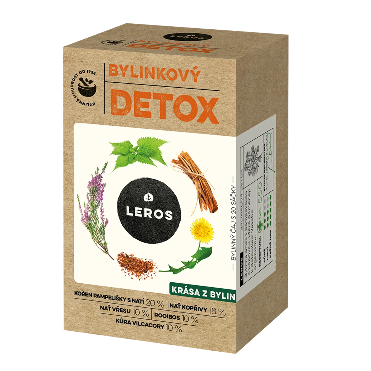 LEROS Kräutertee Kräuter-Detox – Aufgussbeutel (20 x 1,5 g) – zur Reinigung des Organismus