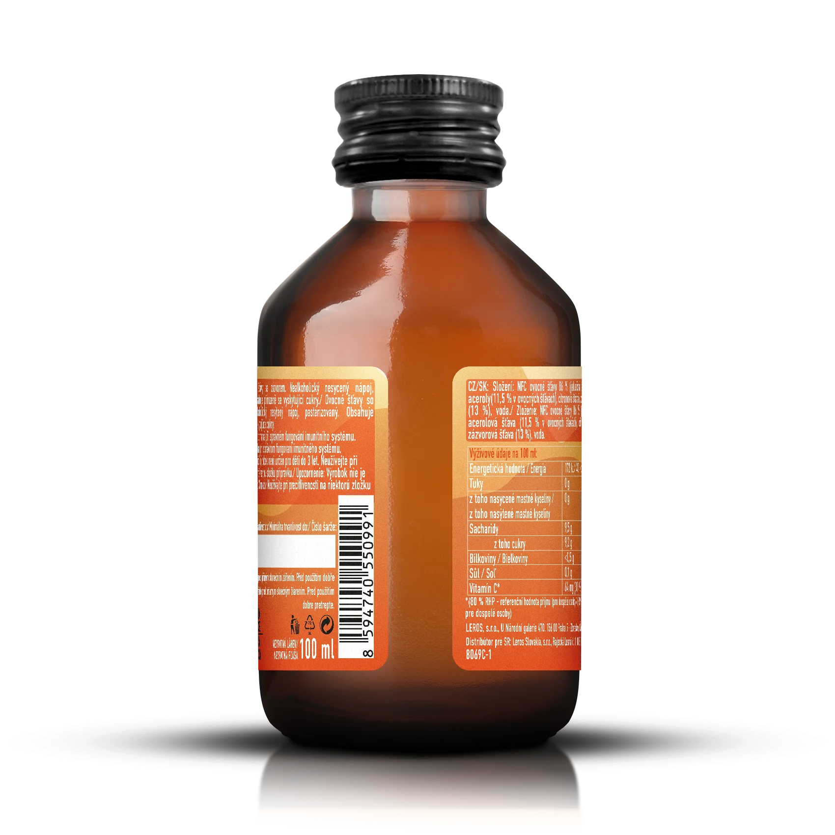 LEROS Healthy booster Ingwer & Acerola Immunity Shot (100 ml) – zur Stärkung der Abwehrkräfte