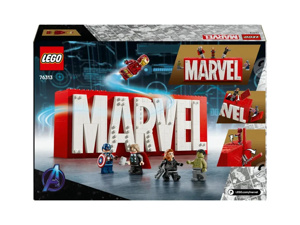 Marvel 76313 MARVEL-Logo und Minifiguren