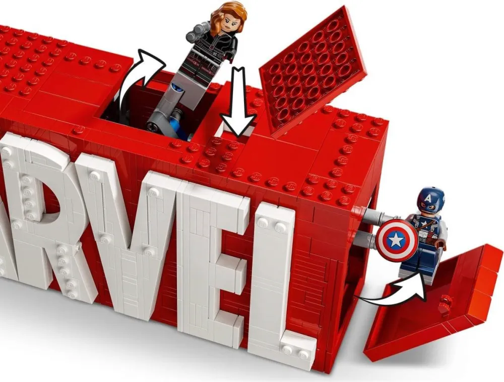 Marvel 76313 MARVEL-Logo und Minifiguren