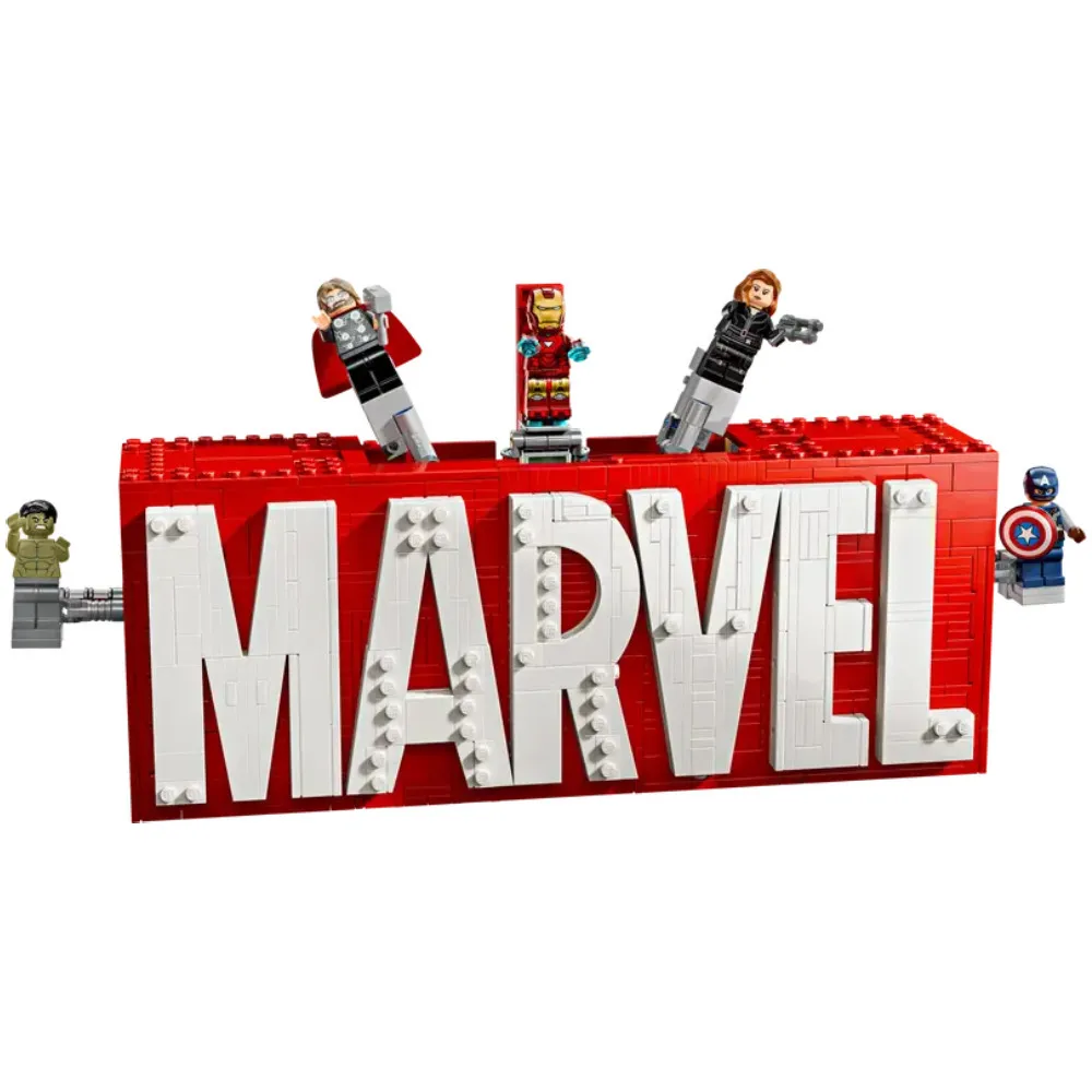 Marvel 76313 MARVEL-Logo und Minifiguren