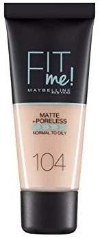 Fit Me! Matte + Poreless - 104 Soft Ivory 30 ml
