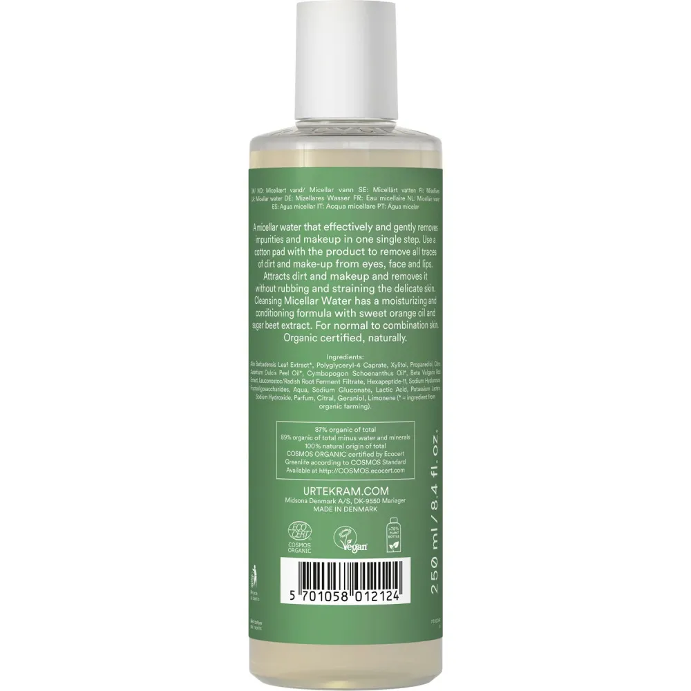 Urtekram Micellarwasser Zitronengras 250 ml BIO