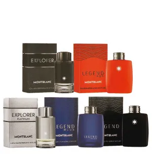 Montblanc Miniature Collection Geschenkset für Männer Eau de Toilette Legend 4,5 ml + Eau de Parfum Legend Blue 4,5 ml + Eau de Parfum Legend Red 4,5 ml + Eau de Parfum Explorer 4,5 ml + Eau de Parfum Explorer Platinum 4,5 ml