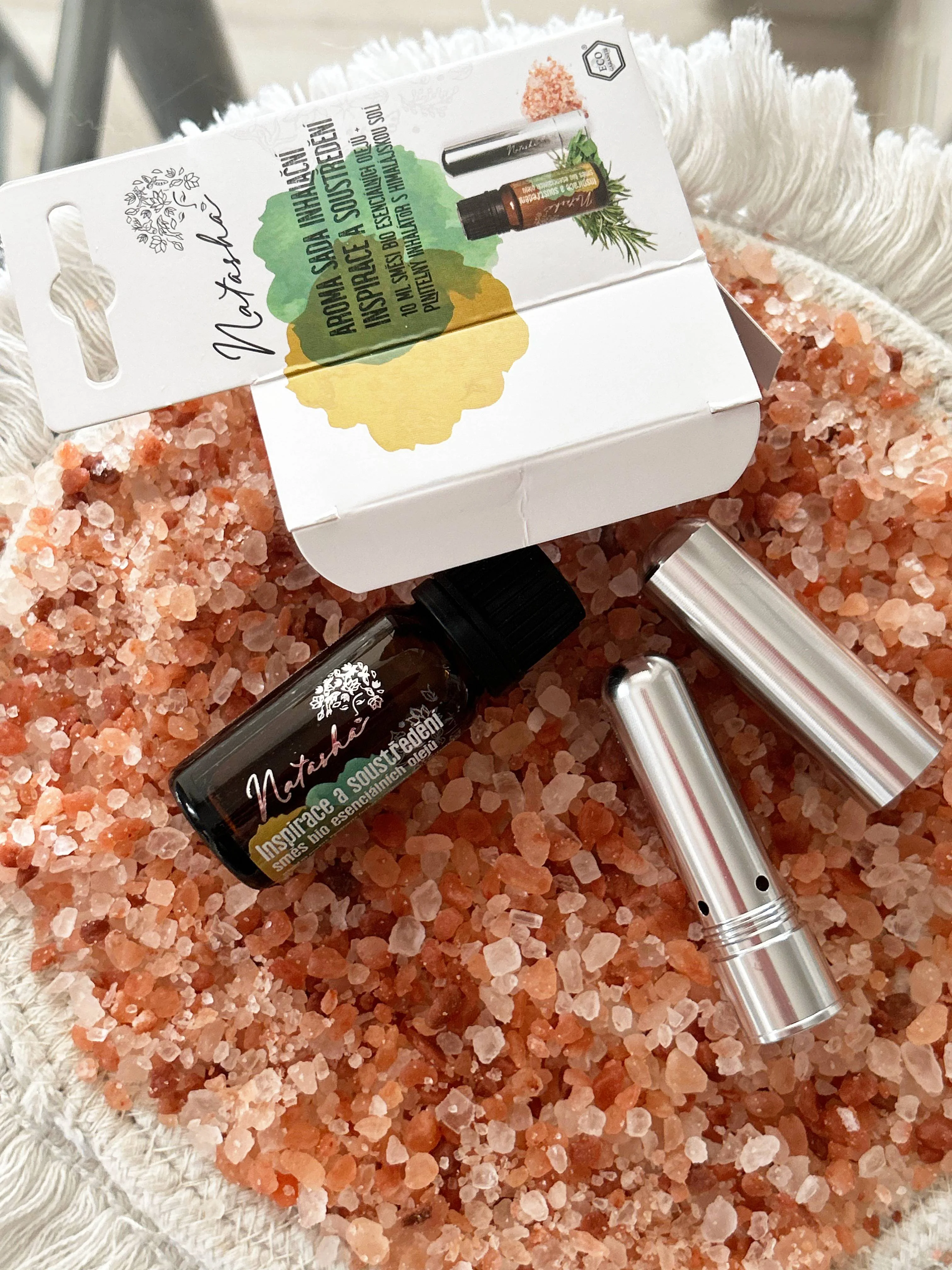 Natasha Aroma-Set mit Inhalator - Inspiration und Konzentration - belebend: Rosmarin und Zitrone
