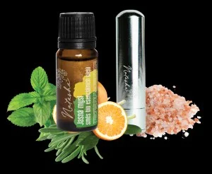 Natasha Aroma-Set mit Inhalierstift - Klarer Geist - frische Orange, Pfefferminze und Rosmarin
