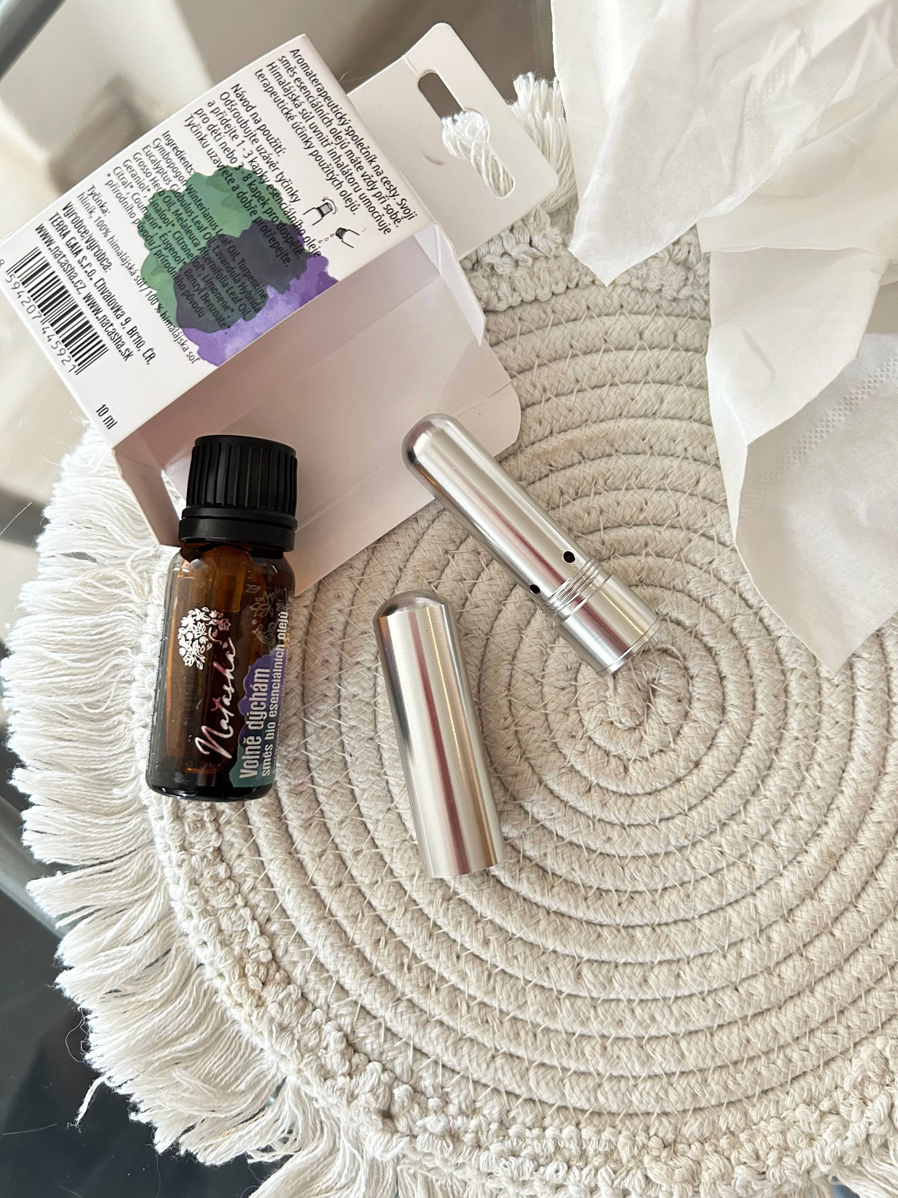 Natasha Aroma-Set mit Inhalator - Frei durchatmen - Helfer bei verstopfter Nase