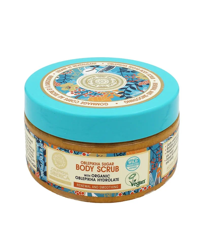 Oblepikha Siberica Renewal And Smoothing Body Scrub natürliches revitalisierendes Körperpeeling 300 g