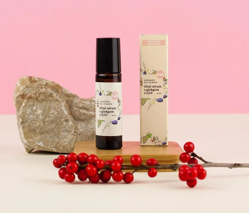 Kvitok Augenserum mit Ginkgo und Q10 - Nacht 10 ml Roll-on