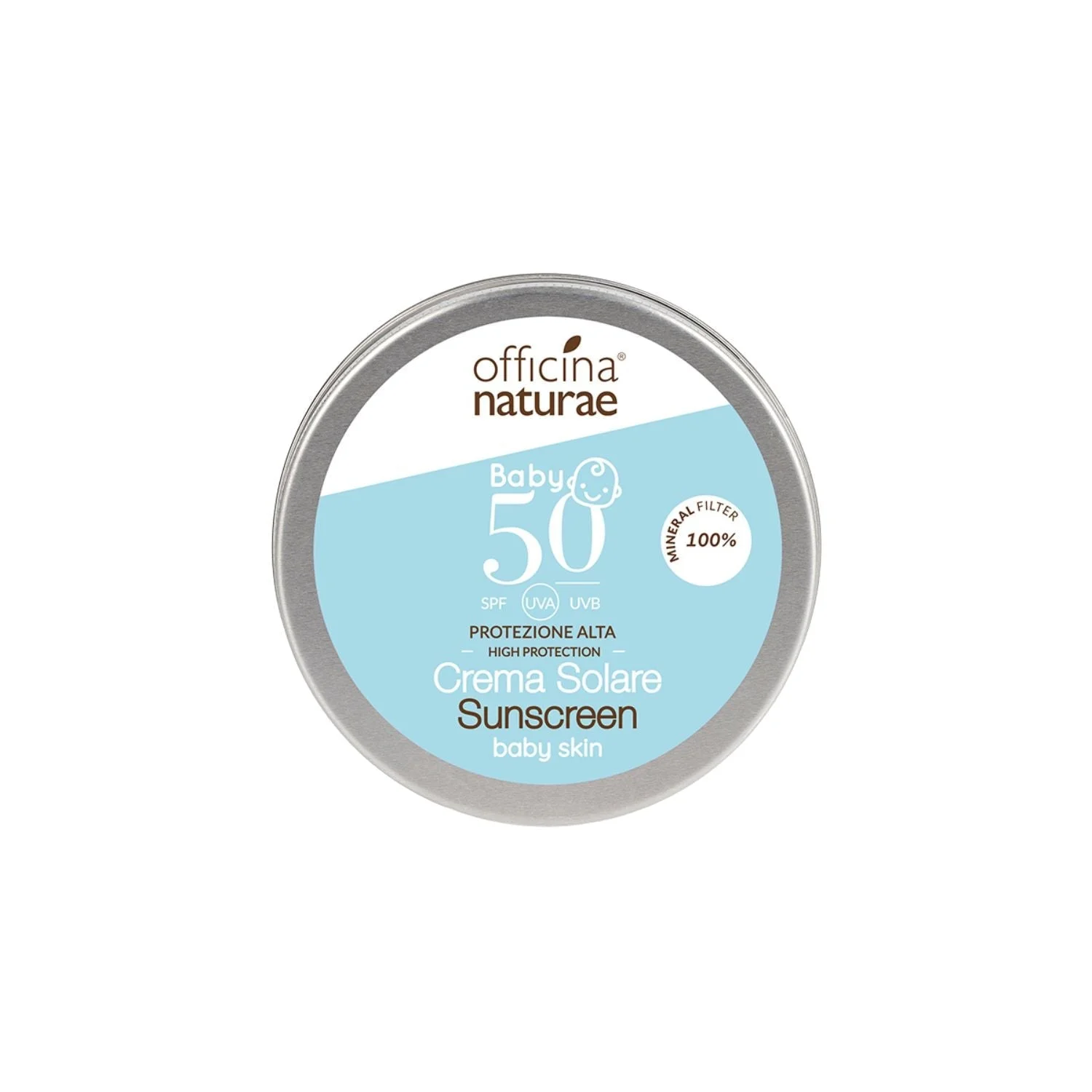 Officina Naturae Sonnencreme für Kinder und empfindliche Haut LSF 50 in der Metalldose (75 ml) - ohne Duftstoffe
